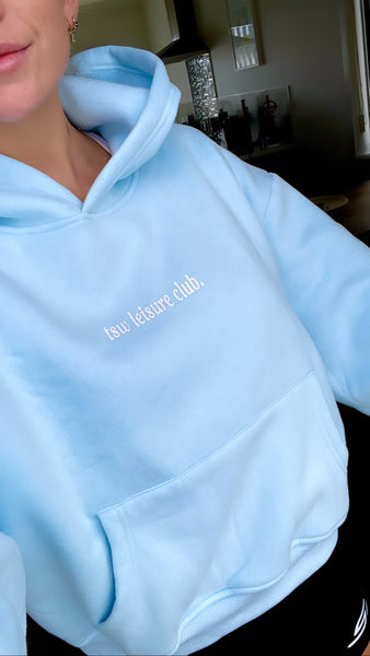 tsw leisure club - SEE THE GOOD ice blue hoodie