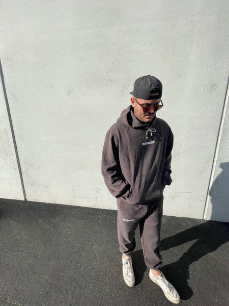 tsw leisure club - SEE THE GOOD charcoal longline hoodie