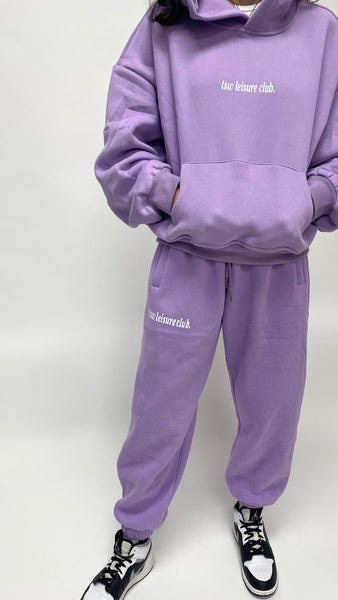 tsw leisure club - SEE THE GOOD purple trackpants