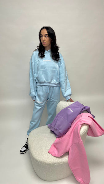 tsw leisure club - SEE THE GOOD ice blue hoodie