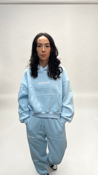 tsw leisure club - SEE THE GOOD ice blue hoodie