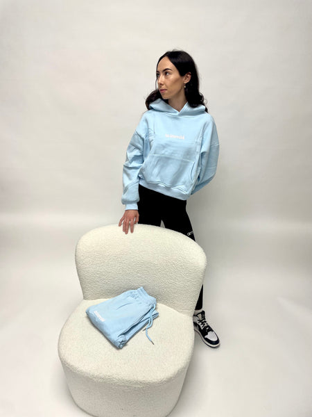 tsw leisure club - SEE THE GOOD ice blue hoodie