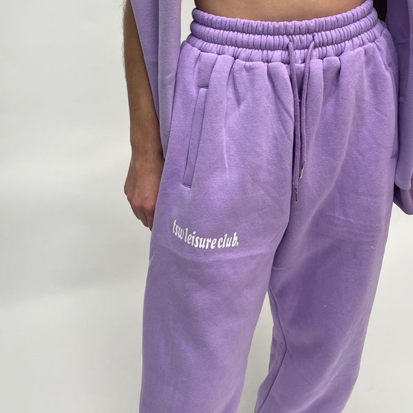 tsw leisure club - SEE THE GOOD purple trackpants