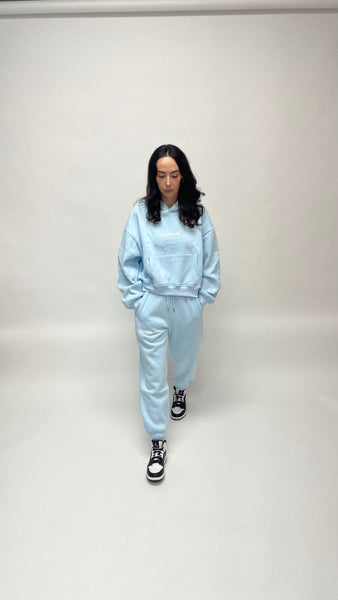 tsw leisure club - SEE THE GOOD icey blue trackpants