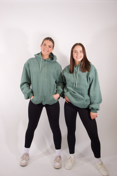 tsw leisure club - soft evergreen longline unisex hoodie