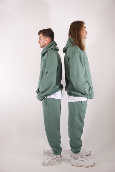 tsw leisure club - soft evergreen longline unisex hoodie