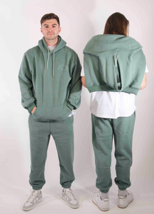 tsw leisure club - soft evergreen longline unisex hoodie